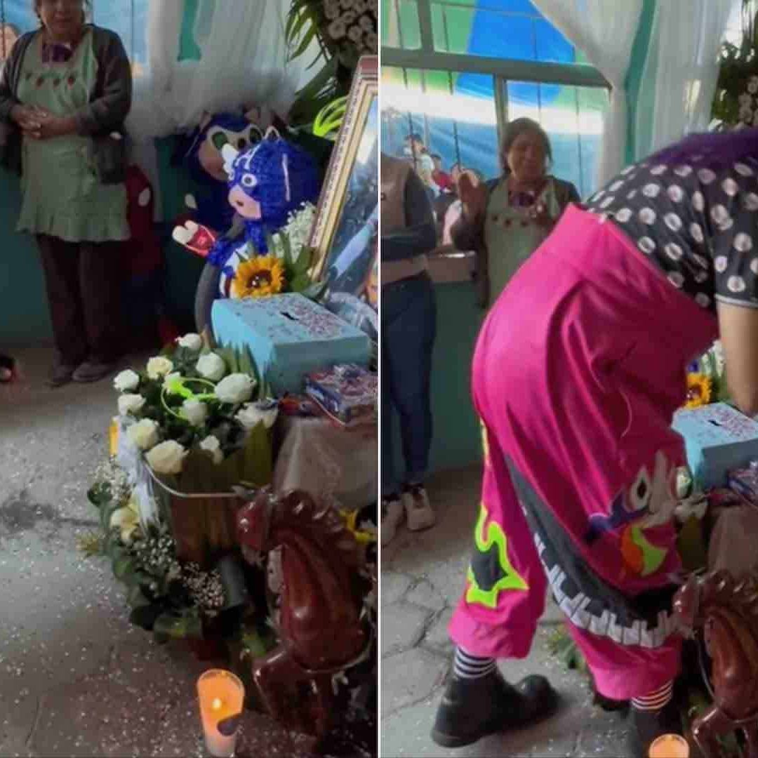 Payasos dan show en el velorio de un niño en Puebla
