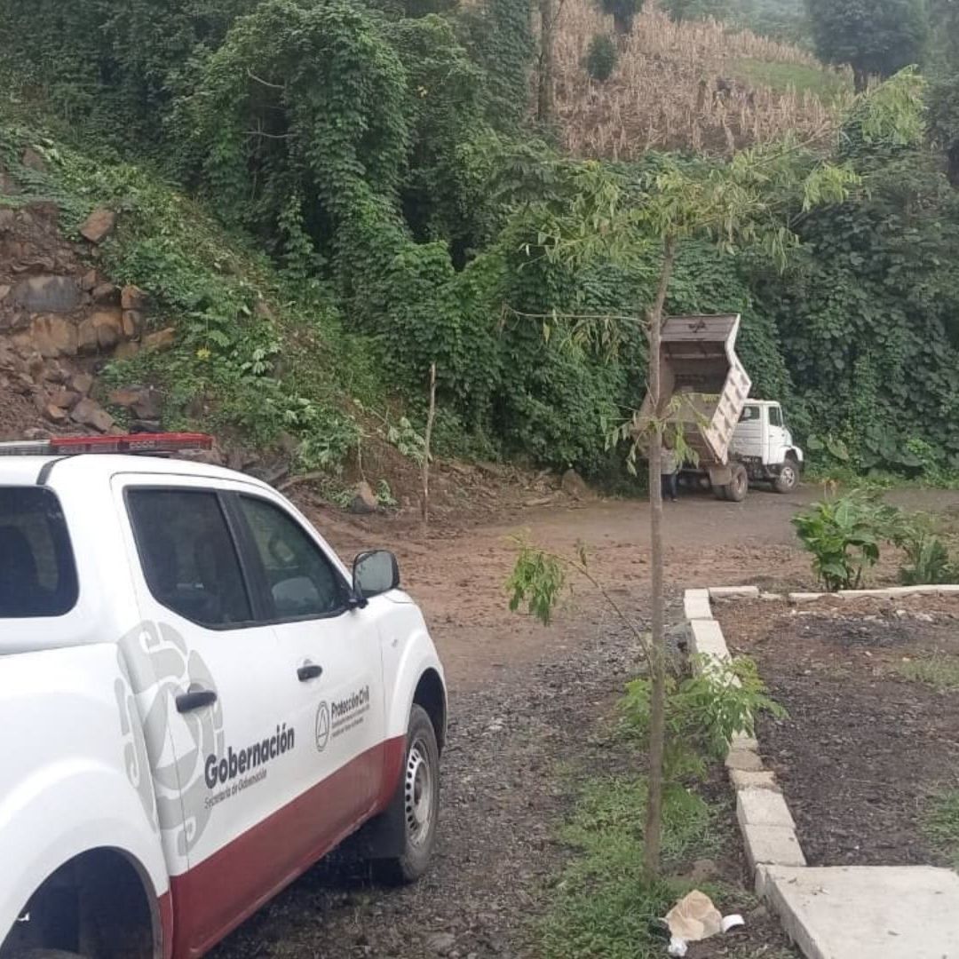 Derrumbe Camino San Martín del Progreso San Felipe Tepatlán Puebla