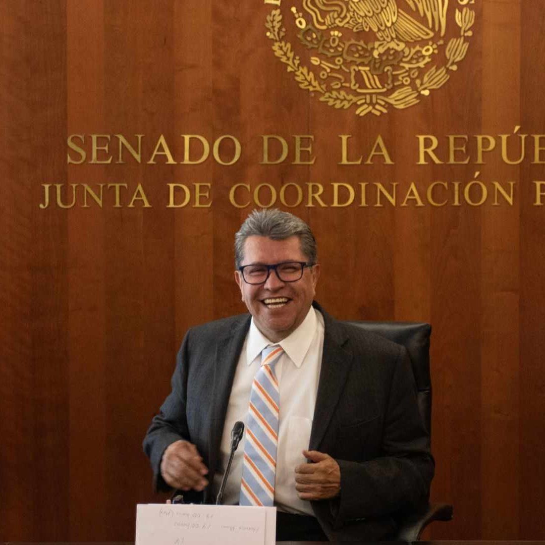 Ricardo Monreal, coordinador del grupo parlamentario Morena, en la Cámara de senadores