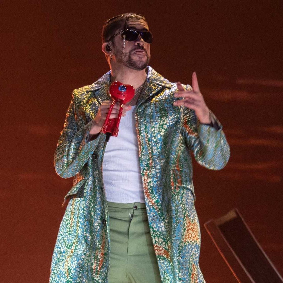 Bad Bunny durante su presentación en el Estado Azteca en 2022