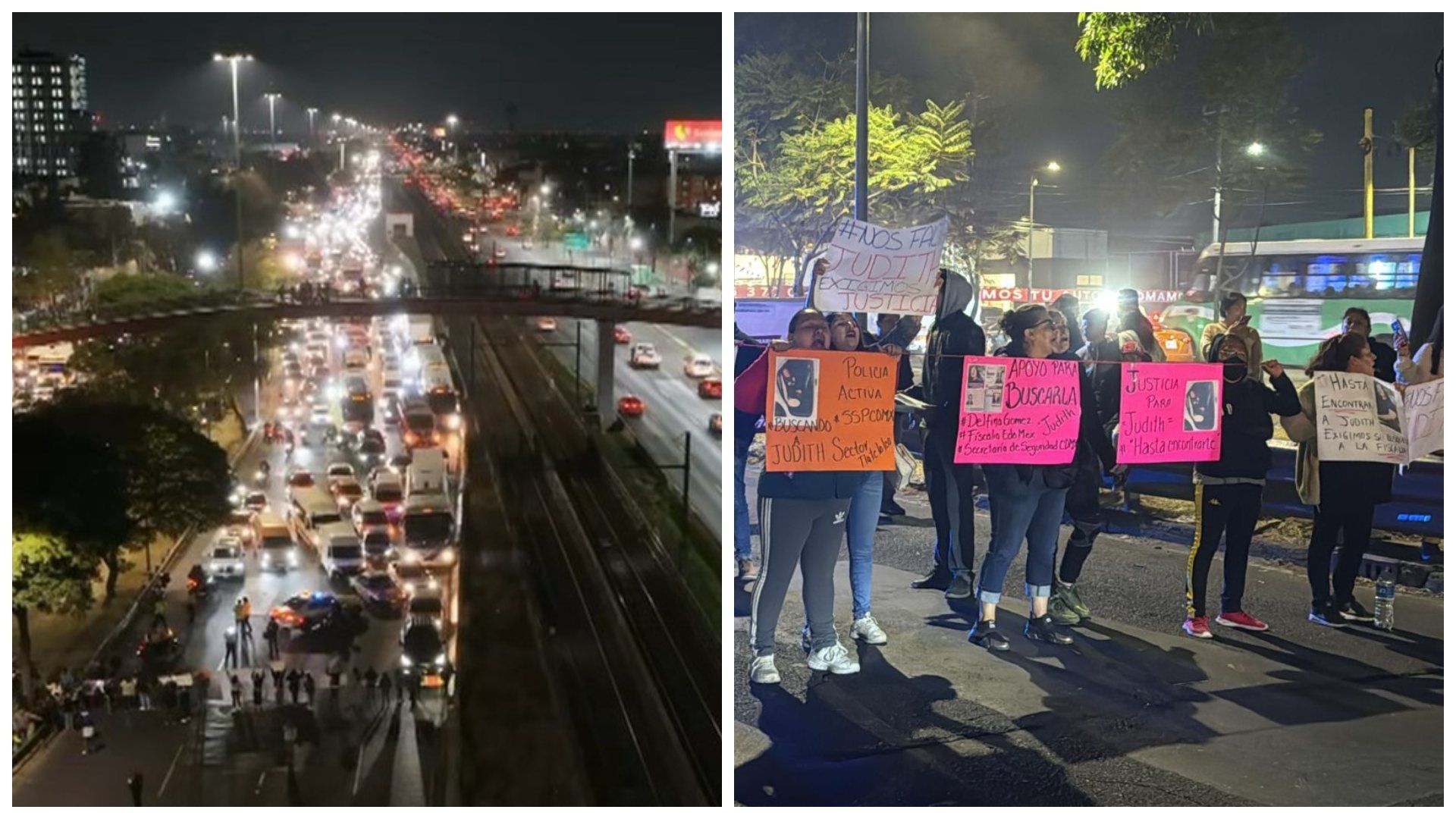 Manifestantes Bloquean Calzada Ignacio Zaragoza por Desaparición de Judith Trujillo en Edomex