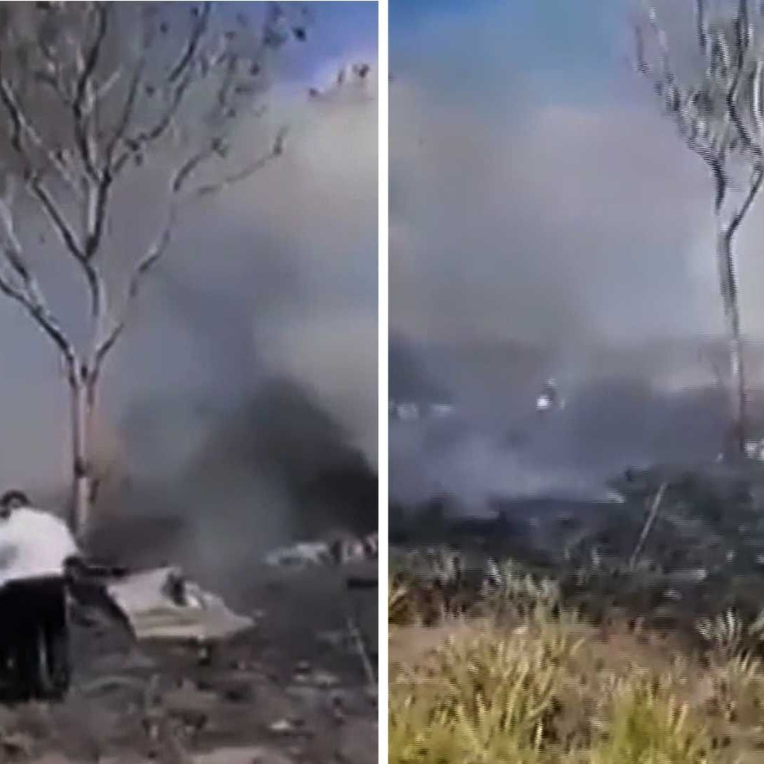 Una avioneta se desplomó hoy, 22 de marzo de 2023, en la colonia Guerrero, en el municipio de Champotón, en Campeche.