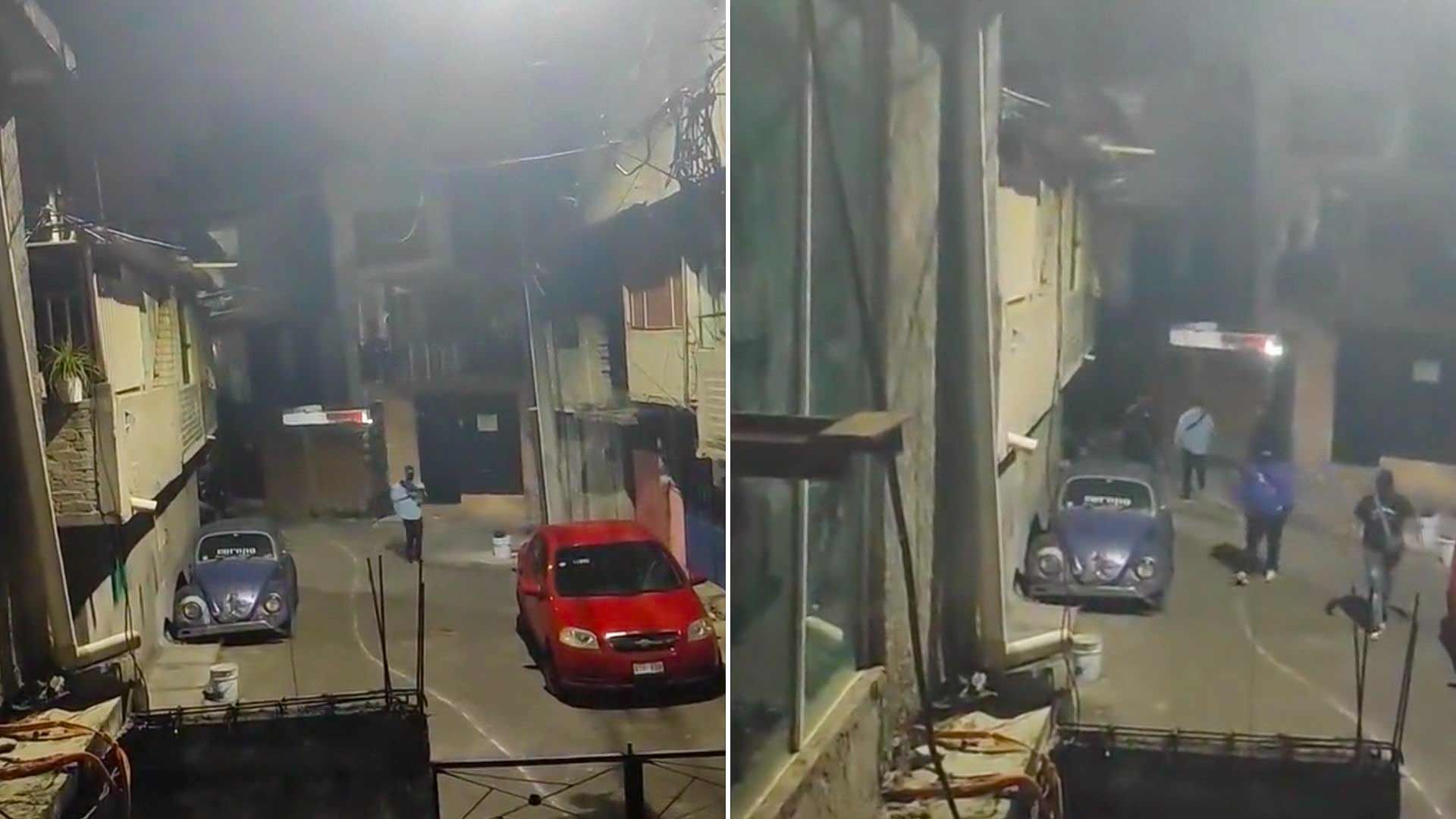 Encapuchados y con armas largas fueron captados en calles de Tlalpan, CDMX