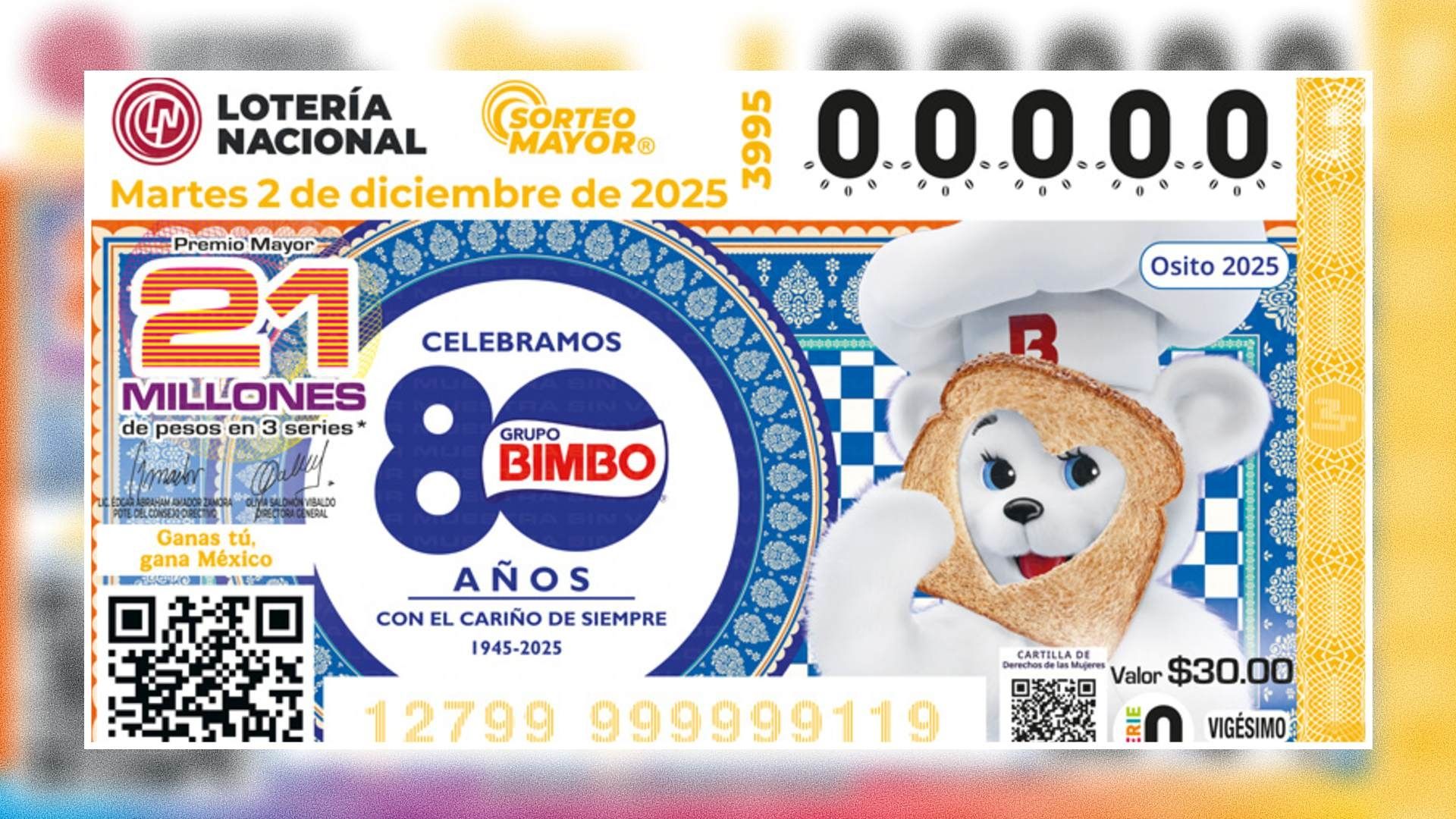 Sorteo Mayor Lotería Nacional 2 de Diciembre 2025