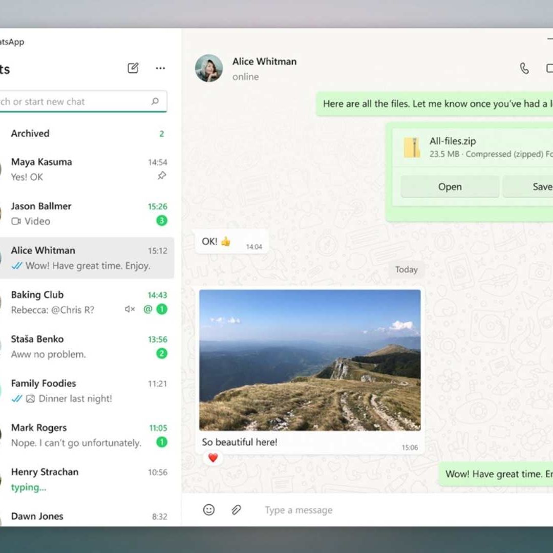 Conoce la nueva app de WhatsApp Escritorio para Windows.