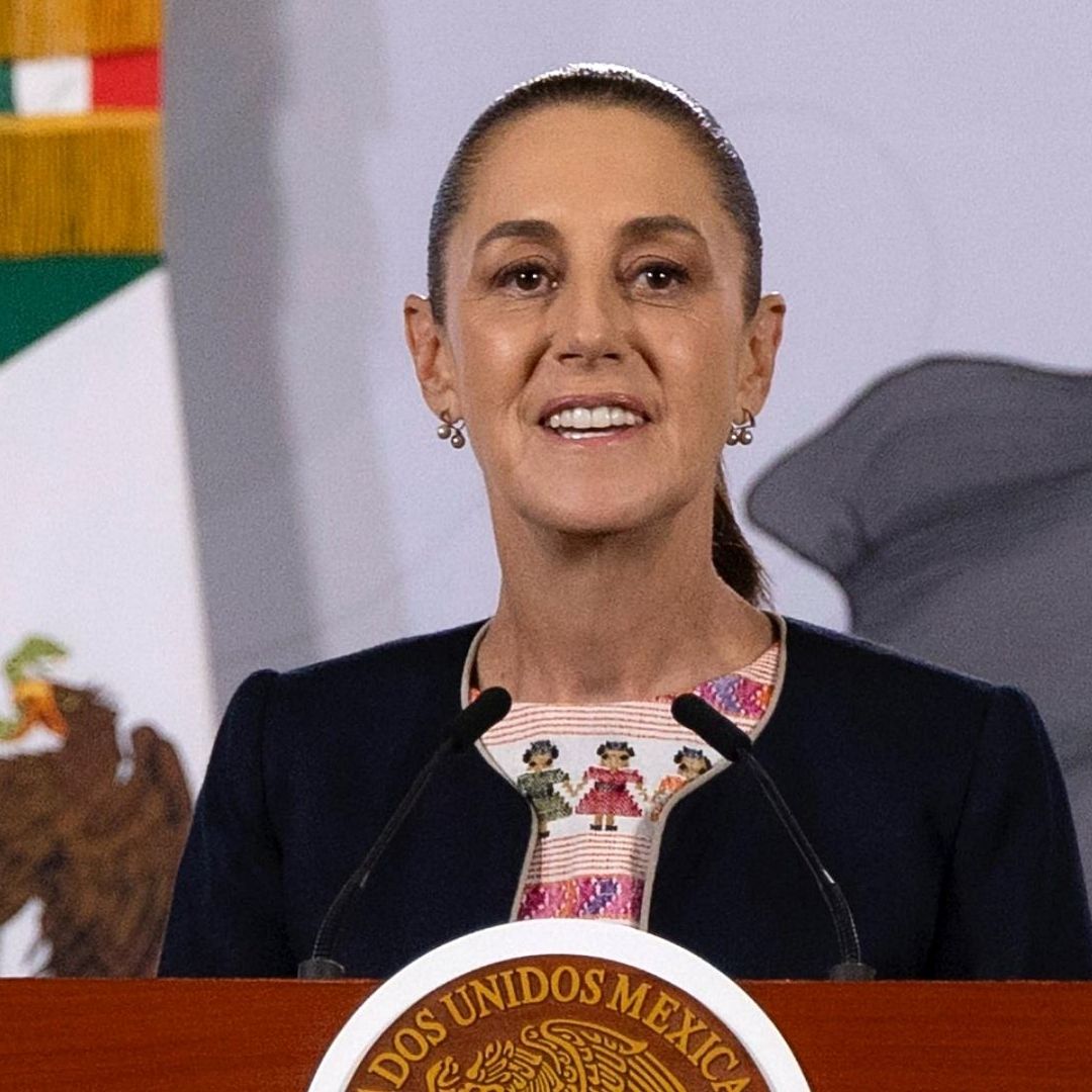 Claudia Sheinbaum durante conferencia de prensa en Palacio Nacional. Foto: Presidencia de la República