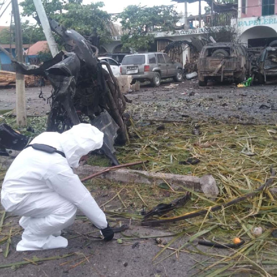FGR abre investigación por coche bomba en Michoacán. Foto: Fiscalía de Michoacán
