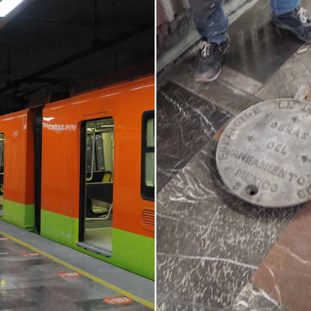 Detienen a sujeto que intento ingresar con tapa de coladera al Metro de CDMX