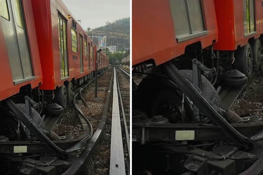 Un vagón se desacopló de las vías secundarias de un taller del Metro en la Línea 3