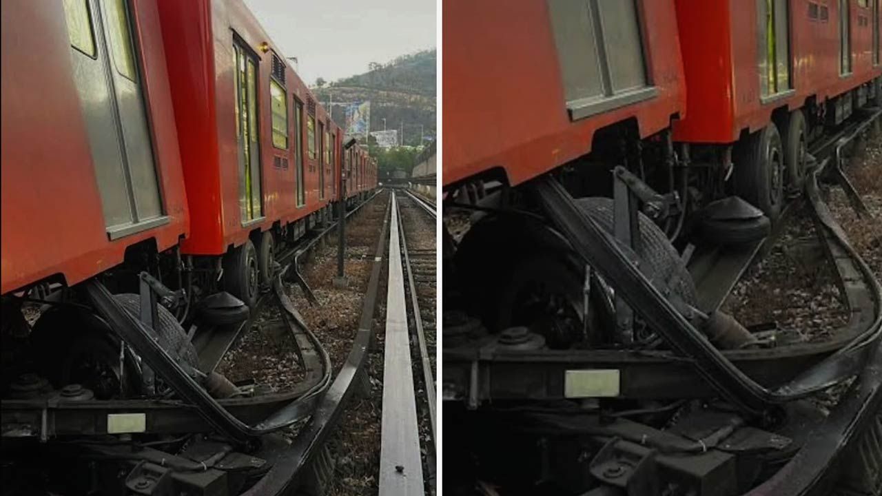 Un vagón se desacopló de las vías secundarias de un taller del Metro en la Línea 3