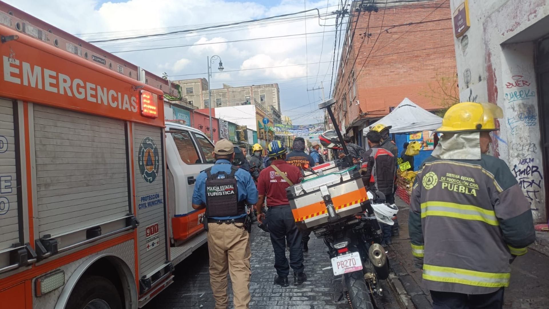 Explosión Puesto Pirotecnia 9 Norte 12 Poniente Centro Histórico en Puebla 12 de Diciembre