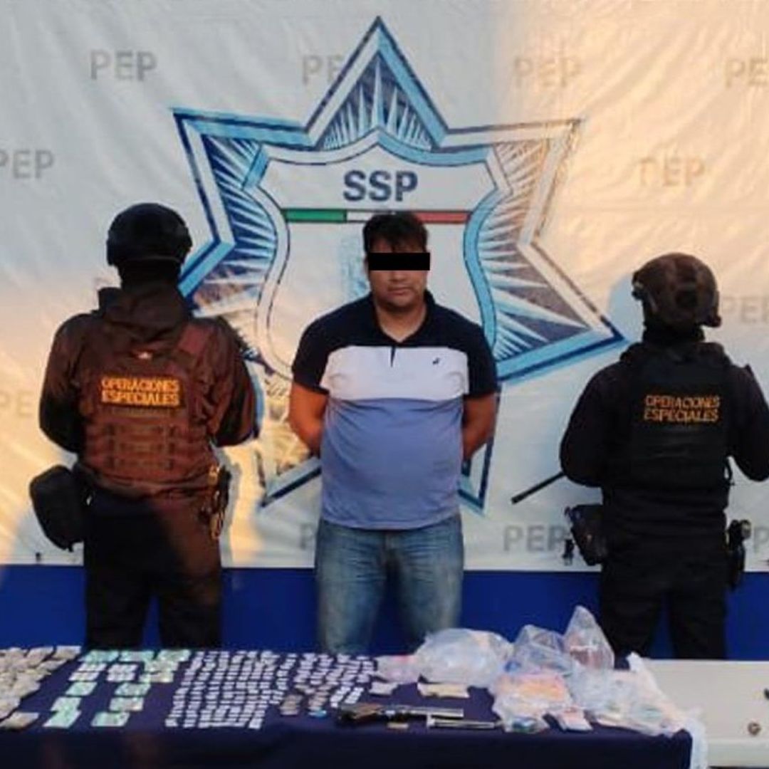 Samuel N Narcomenudista Detenido con Marihuana y Arma de Fuego en Acajete, Puebla