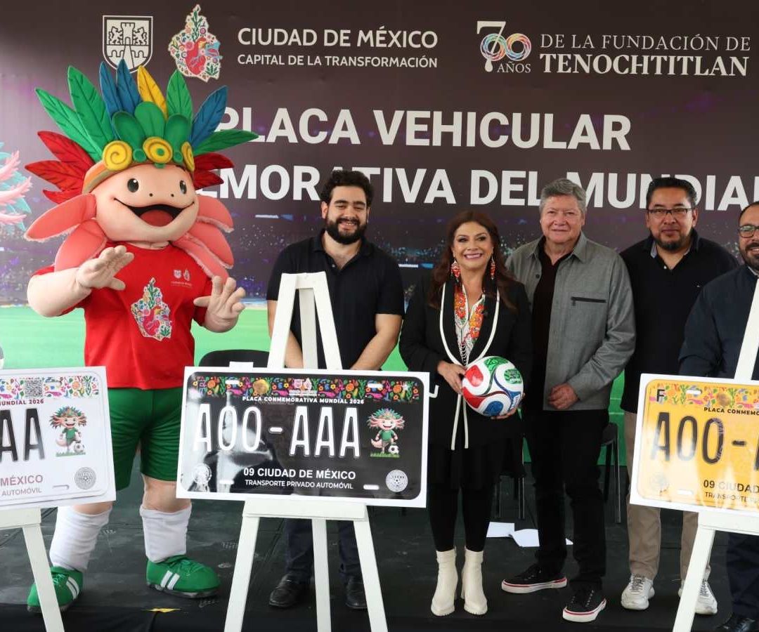 Nuevas Placas del Mundial 2026. Foto: Gobierno de México