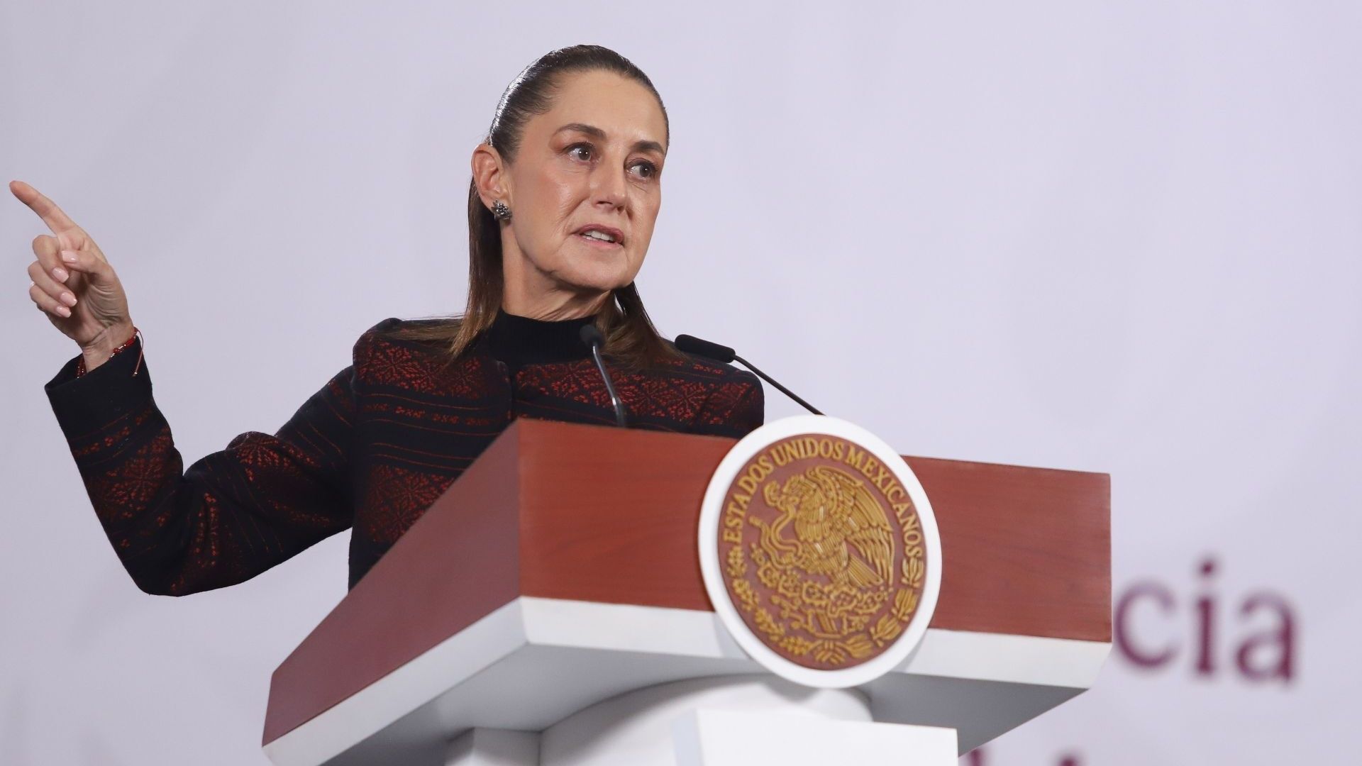Claudia Sheinbaum, presidenta de México, en la conferencia mañanera de hoy, 17 de diciembre 2025