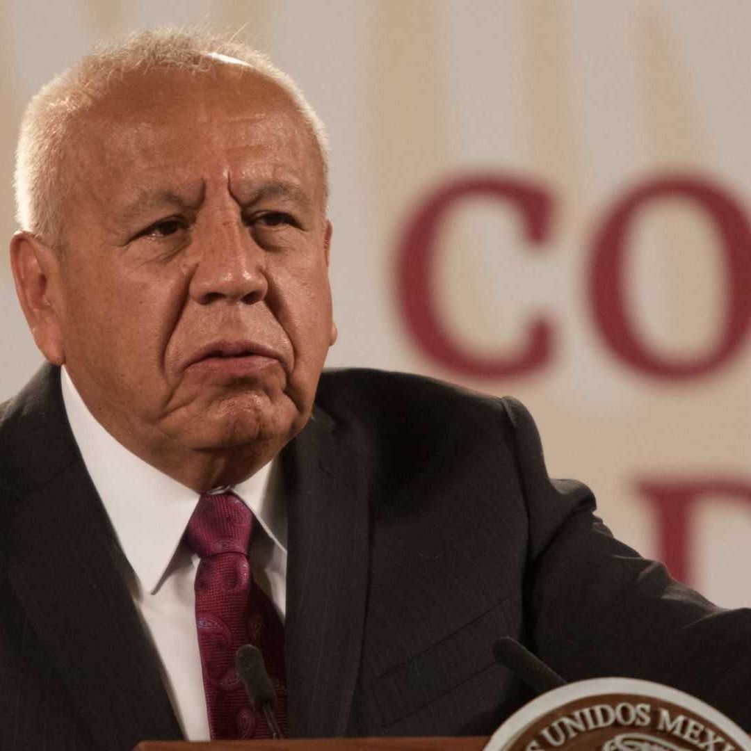 Francisco Garduño, titular del INM, en conferencia desde Palacio Nacional