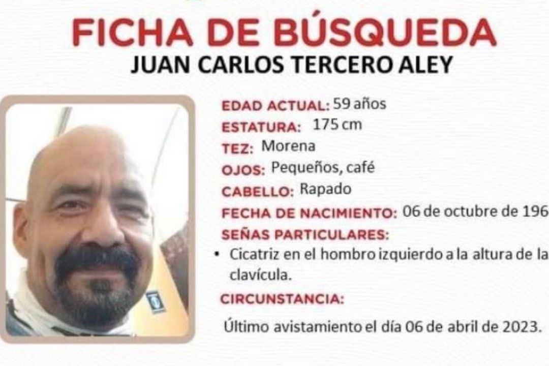 El antropólogo Juan Carlos Tercero Aley está desaparecido desde el 8 de abril del 2023