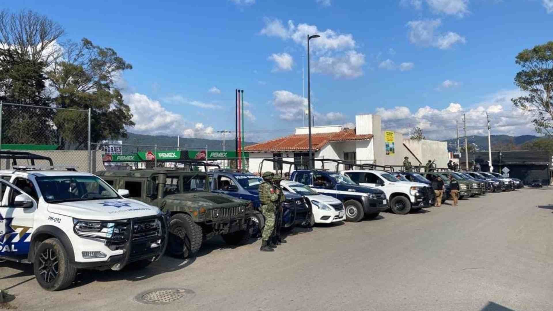 Operativo de seguridad en San Cristóbal de las Casas