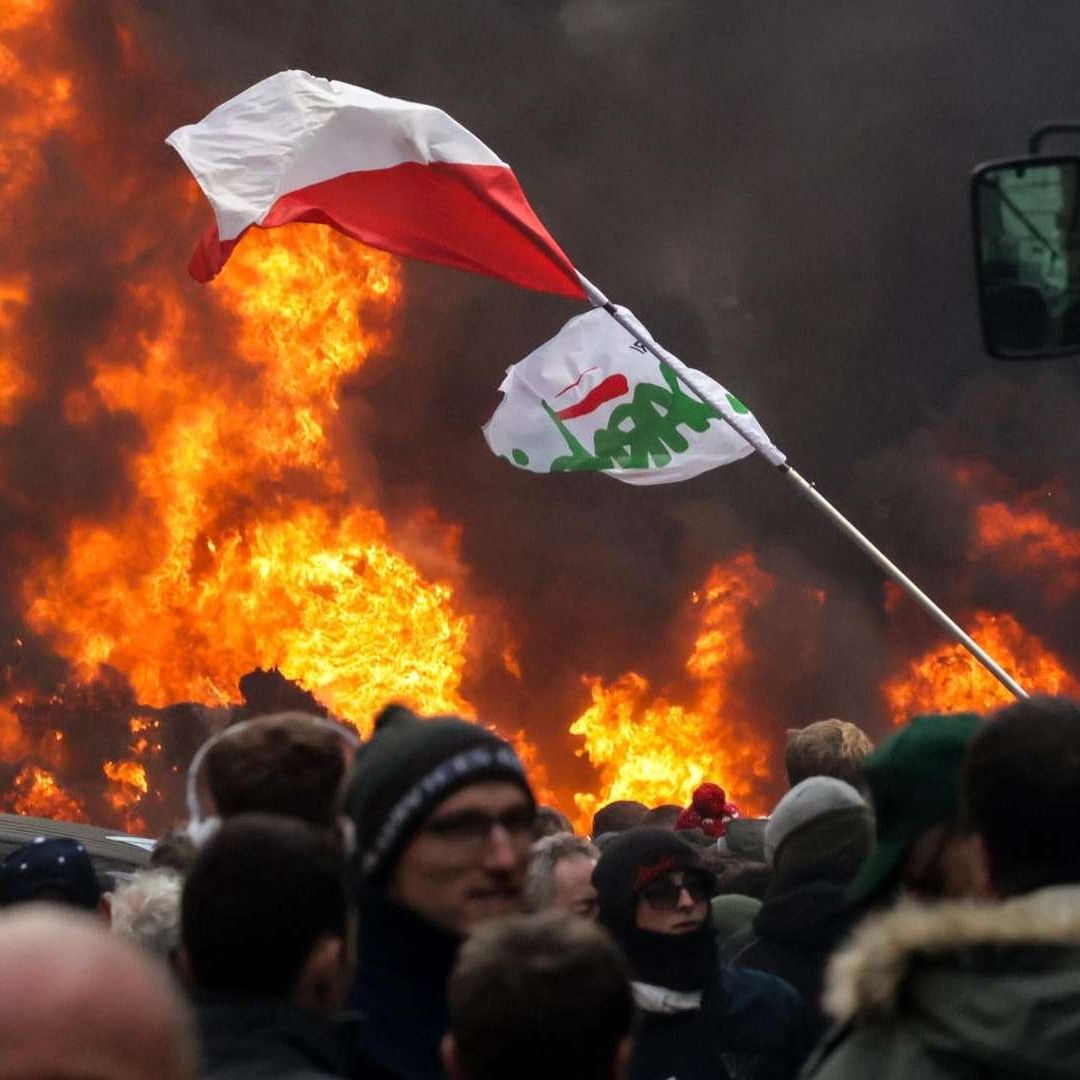 Protesta de agricultores en Bruselas, Bélgica