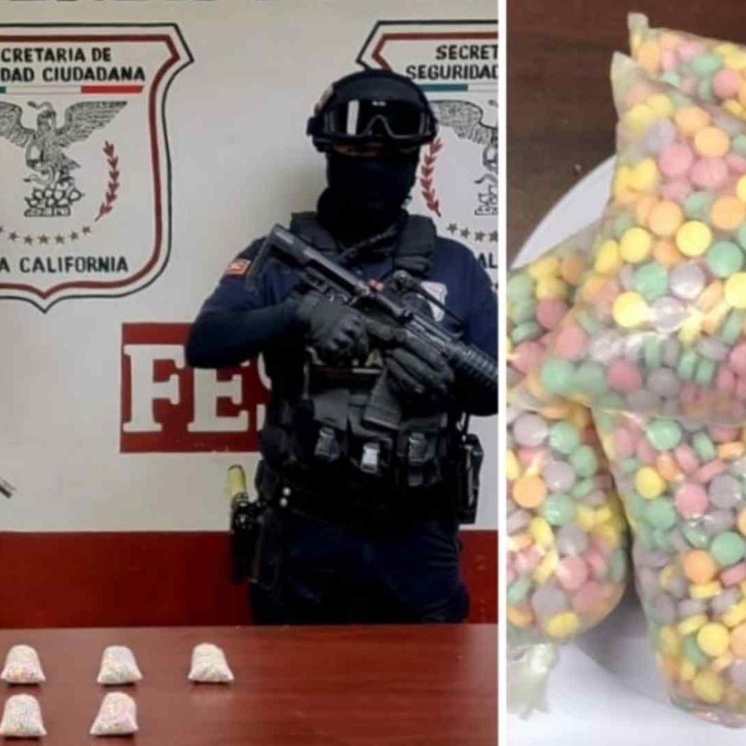 Elementos de Fuerza Estatal aseguraron pastillas de fentanilo en Mexicali