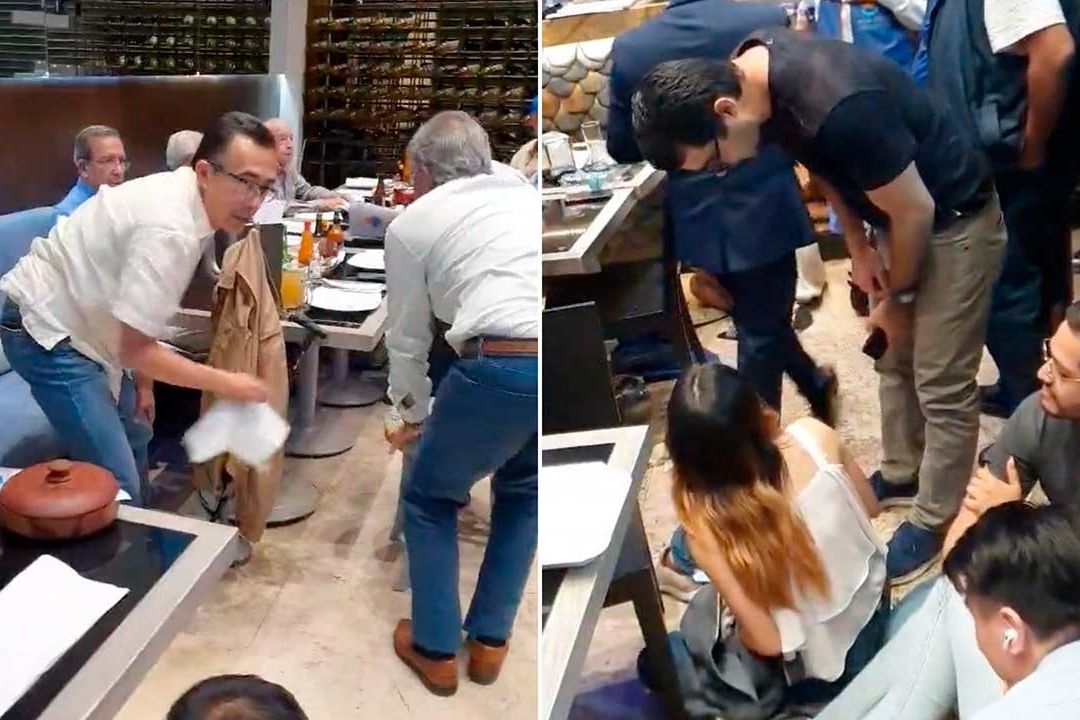 Comensales se resguardan tras escuchar los balazos