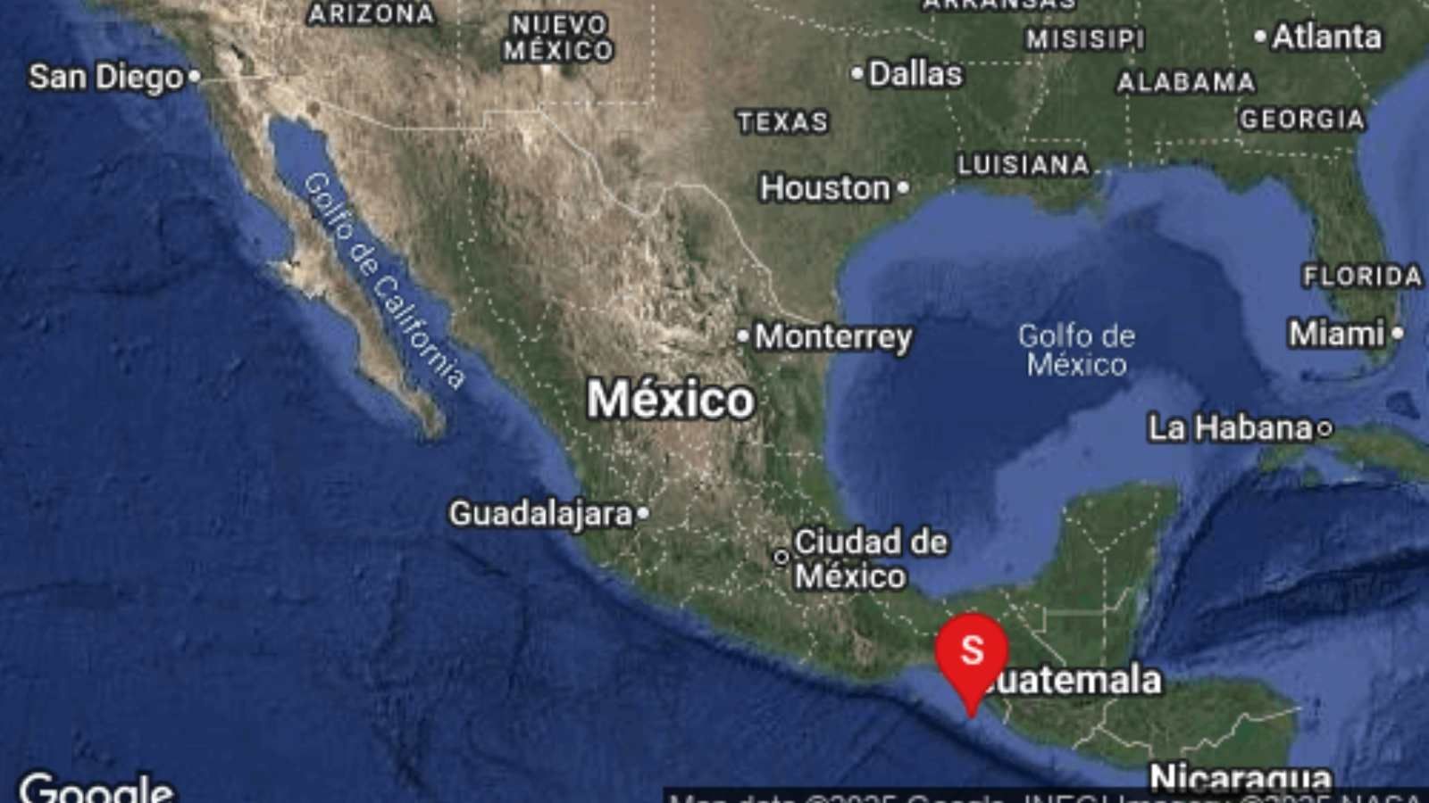 Sismo hoy en Chiapas. Foto: SSN
