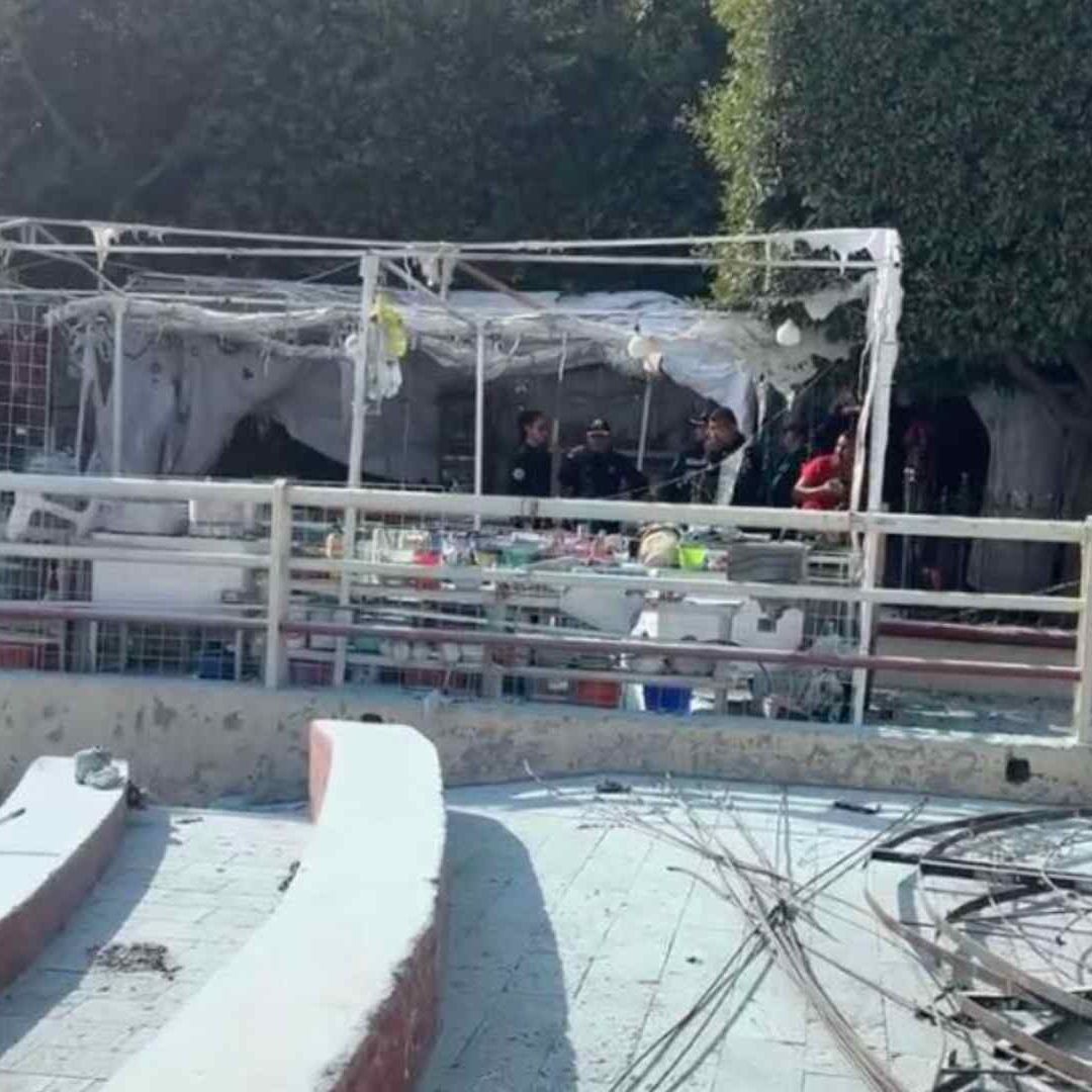 Explosión en Bazar Navideño. Foto: Municipio de Teoloyucan