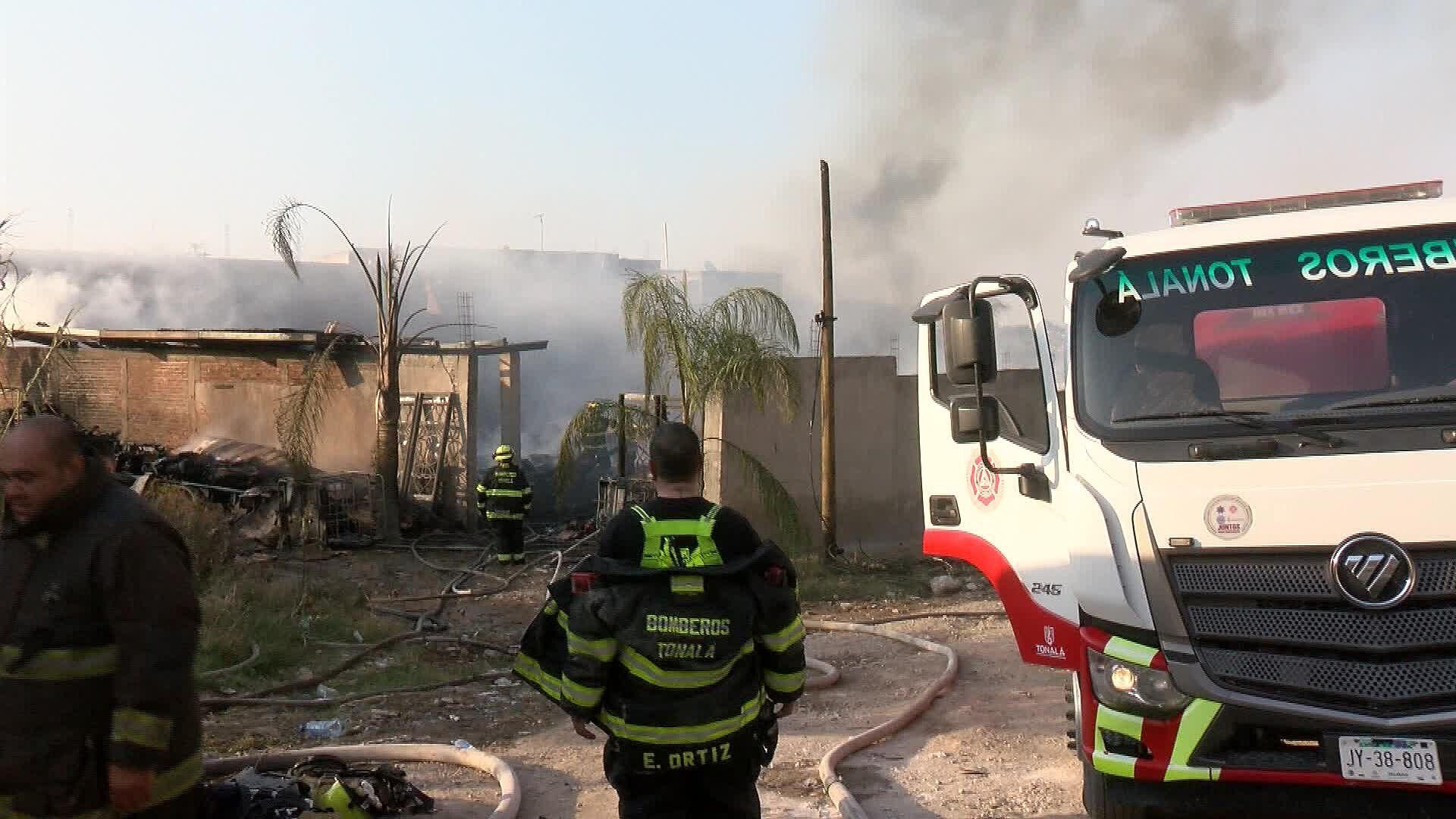 Se Registra un Incendio en un Predio de la colonia Lomas de la Soledad