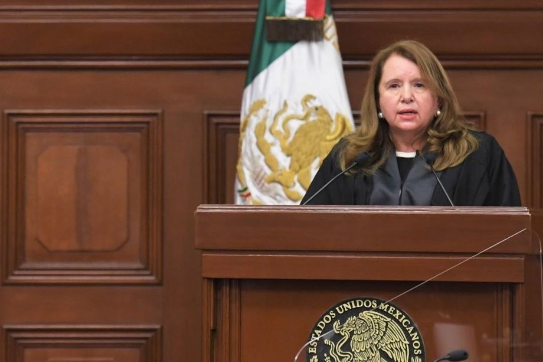 La ministra de la SCJN, Loretta Ortiz, durante una sesión