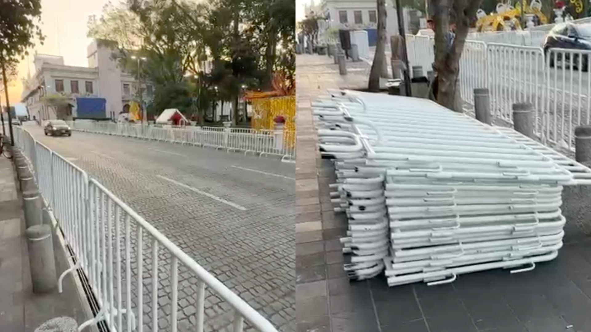 Desde las primeras horas de este día la mayoría de las calles que comprenden el centro de la ciudad de Xalapa ya lucen envalladas.