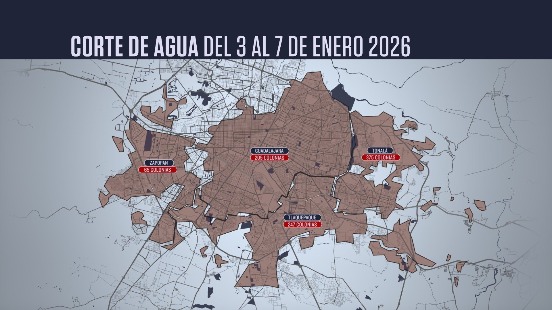 Megacorte de Agua Guadalajara Hoy
