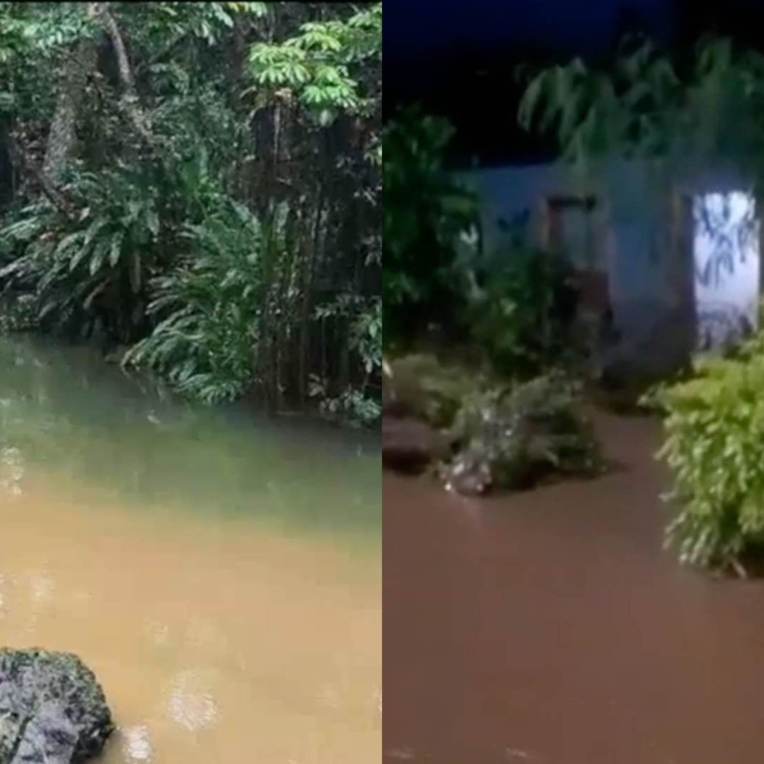 Fuertes Lluvias Provocan Crecimiento de Río Inundaciones y Afectaciones en Viviendas de Catemaco Los Tuxtlas Veracruz