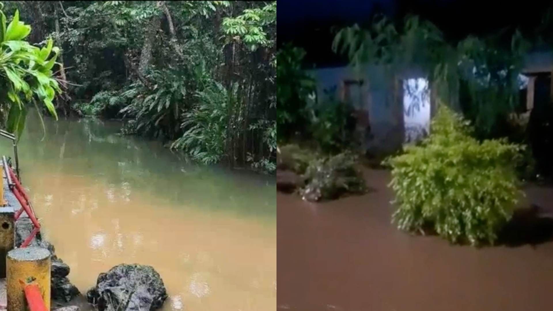 Fuertes Lluvias Provocan Crecimiento de Río Inundaciones y Afectaciones en Viviendas de Catemaco Los Tuxtlas Veracruz
