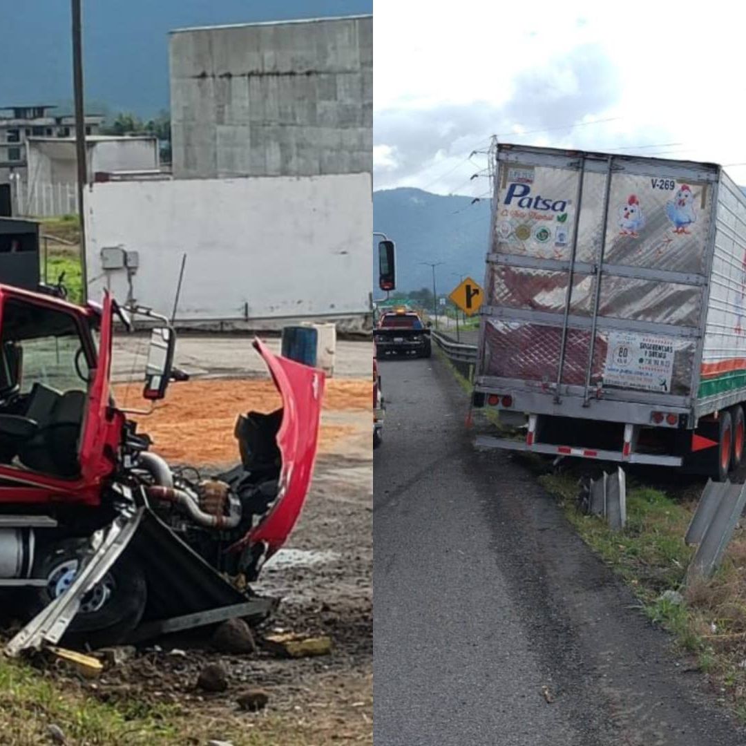 El aparatoso accidente ocurrió sobre el carril de la autopista que va de norte a sur en la autopista 150D Puebla-Orizaba.