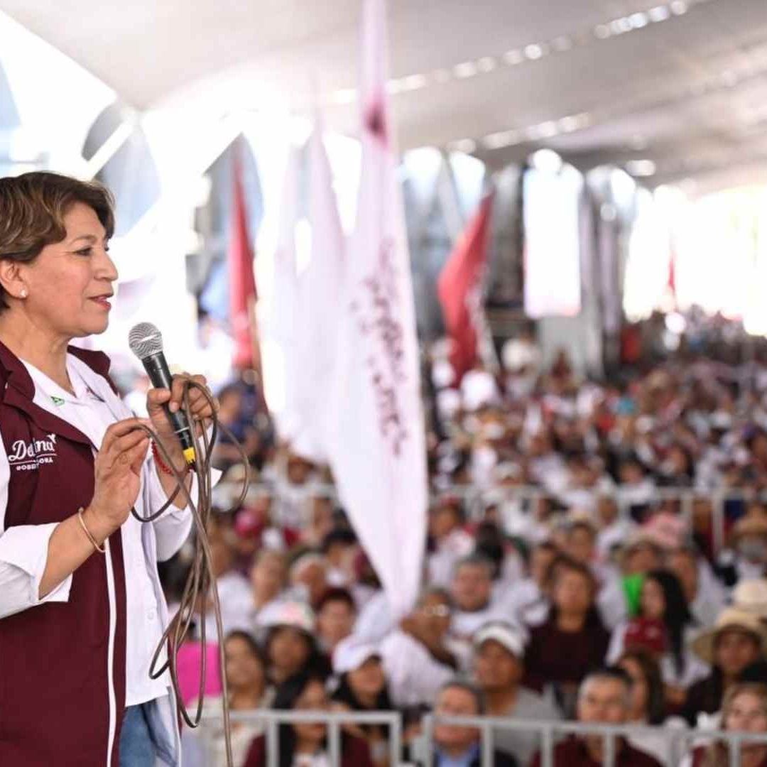Delfina Gómez, candidata de Morena, PT, PVEM