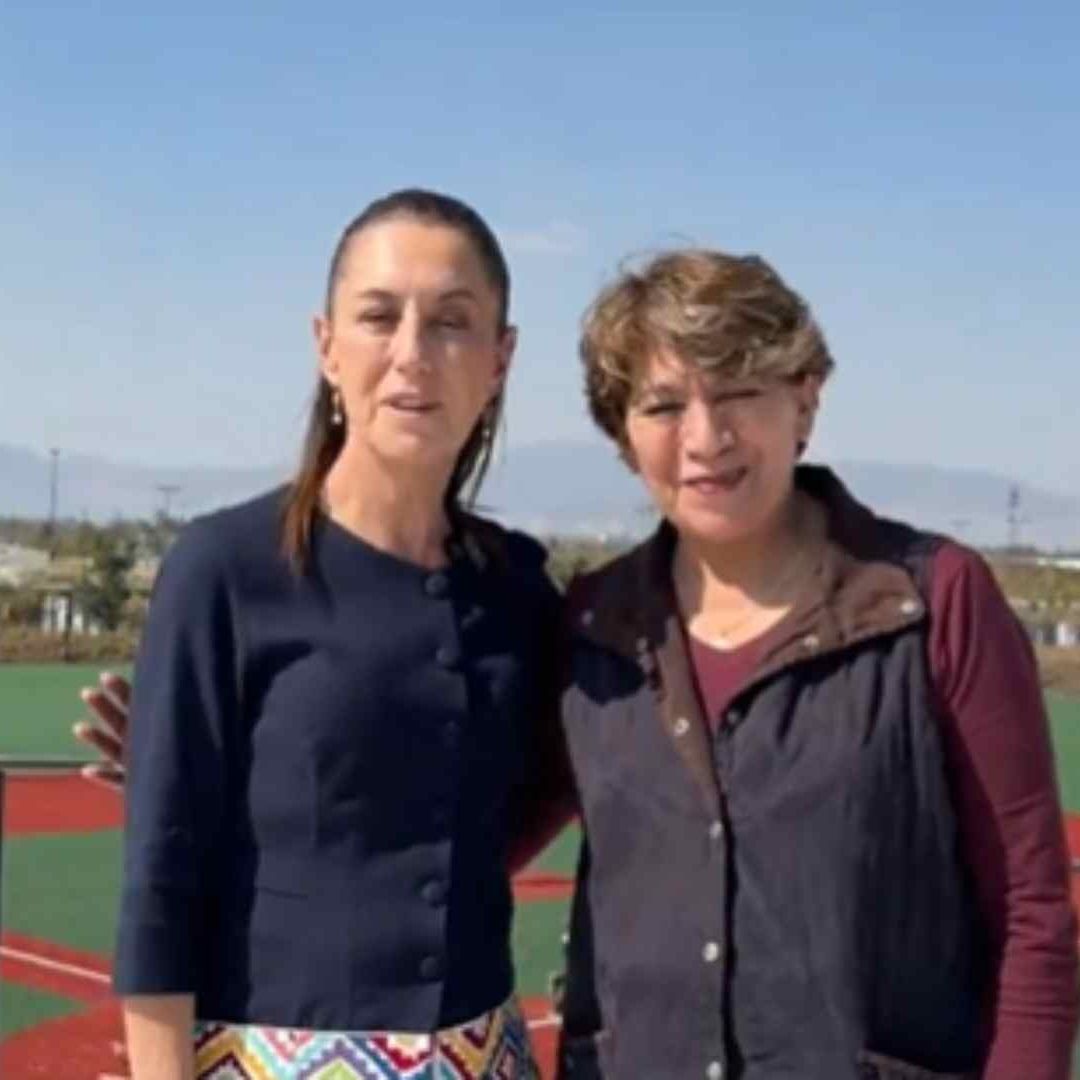Presidenta Claudia Sheinbaum y la gobernadora Delfina Gómez. Foto: Presidencia