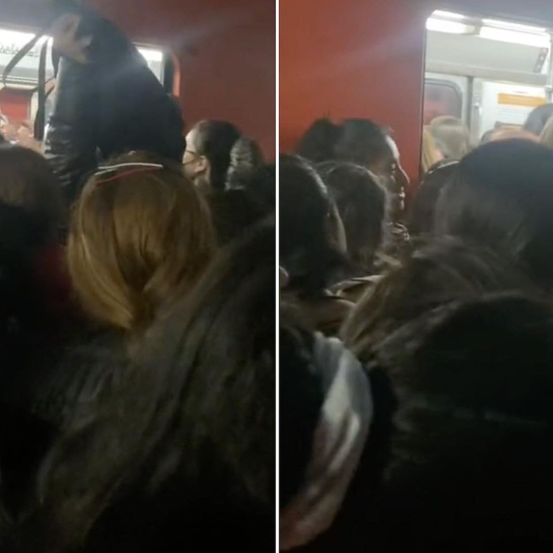 Mujer baja a gritos del Metro