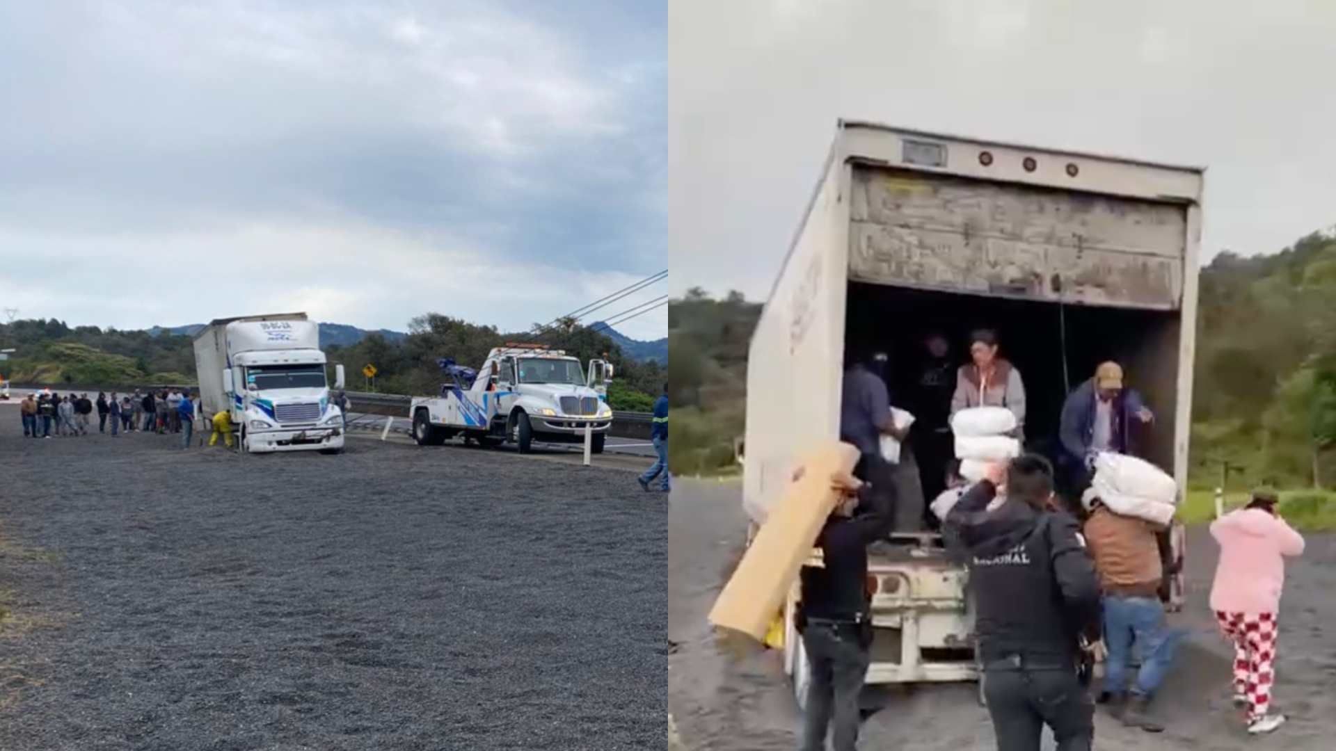 Frustran Intento de Rapiña en Tráiler Sobre la Carretera Xalapa Perote El Fresno Veracruz