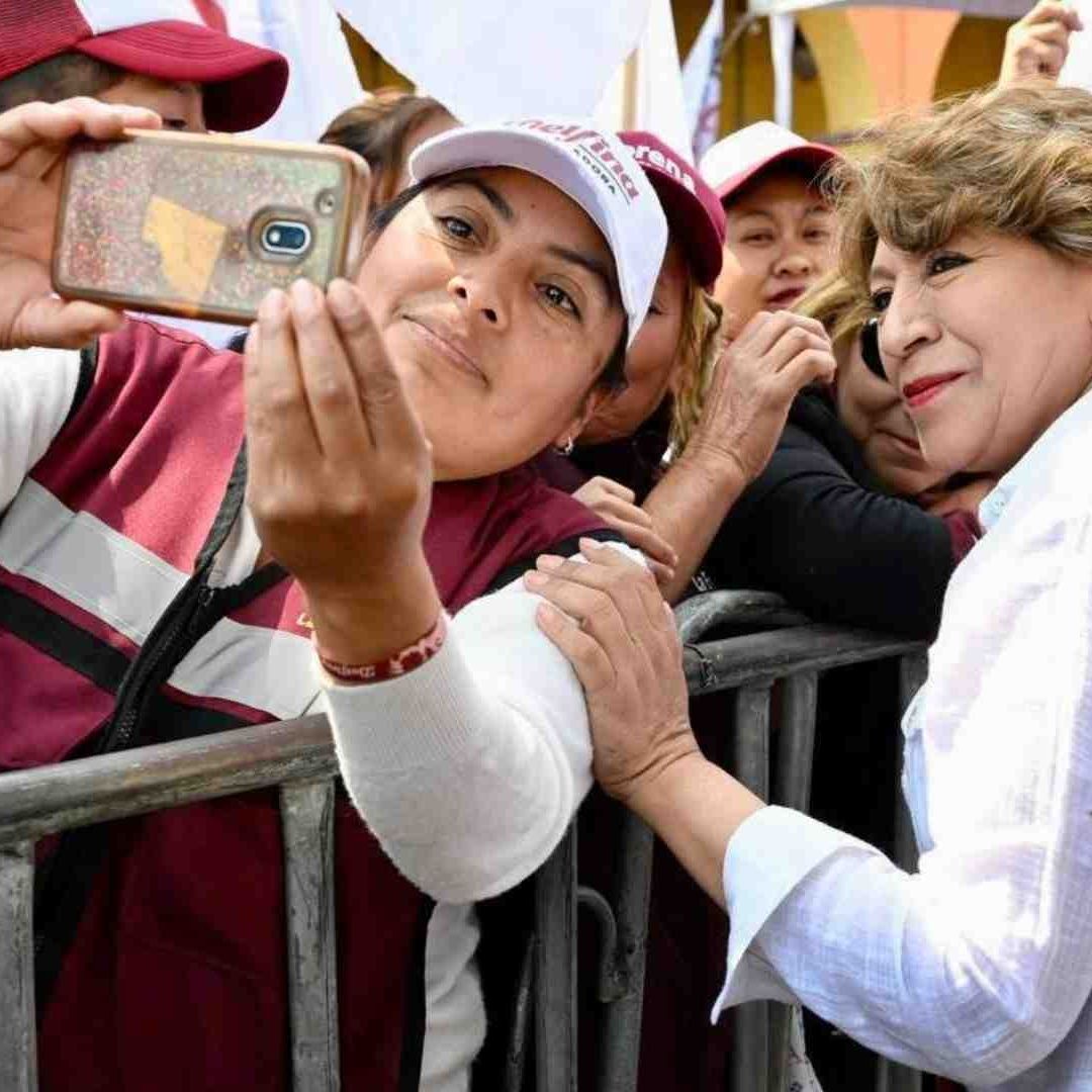 Delfina Gómez, candidata de Morena, PT, PVEM