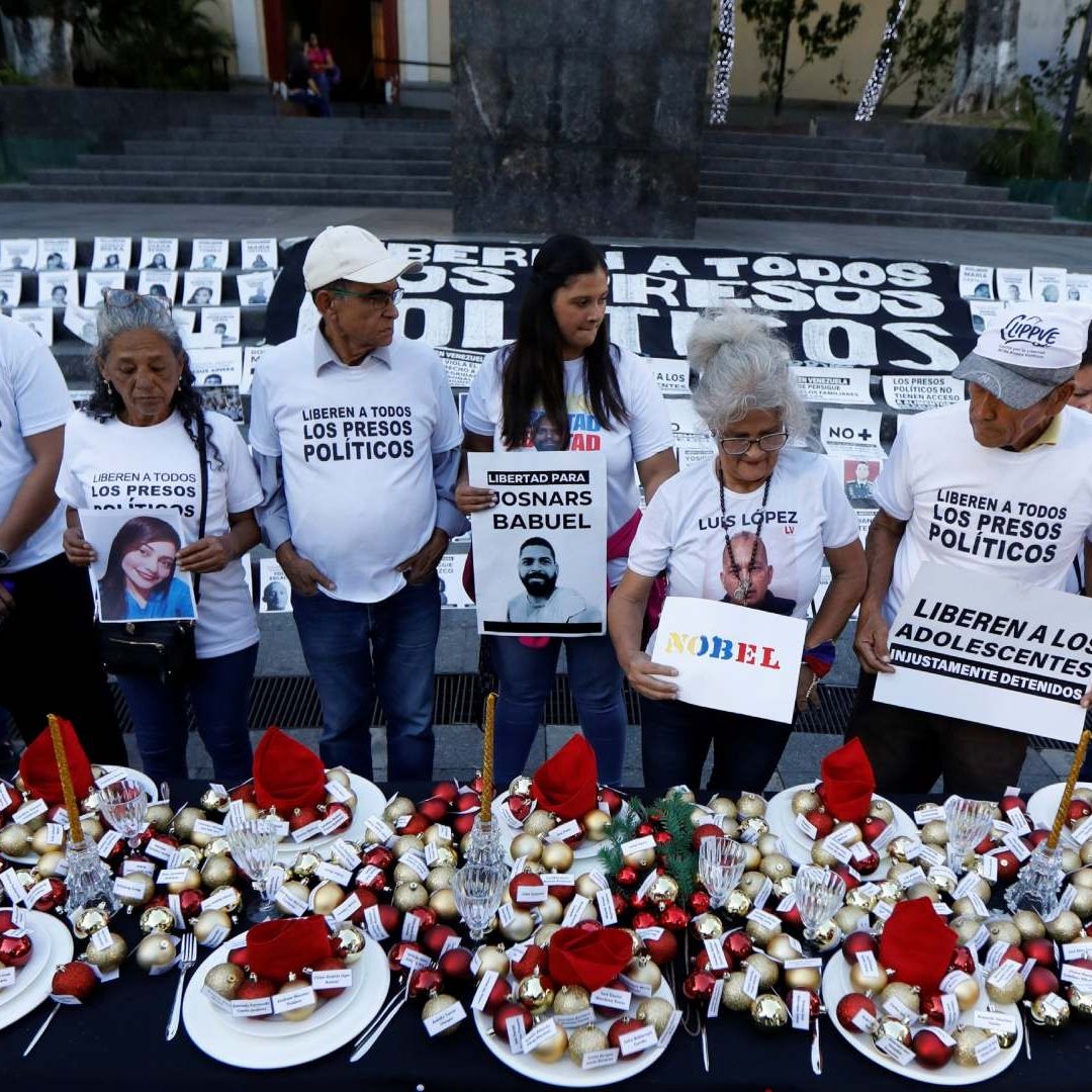 En días pasados, en Caracas, Venezuela, se llevó a cabo una protesta llamada "Navidad sin presos políticos".