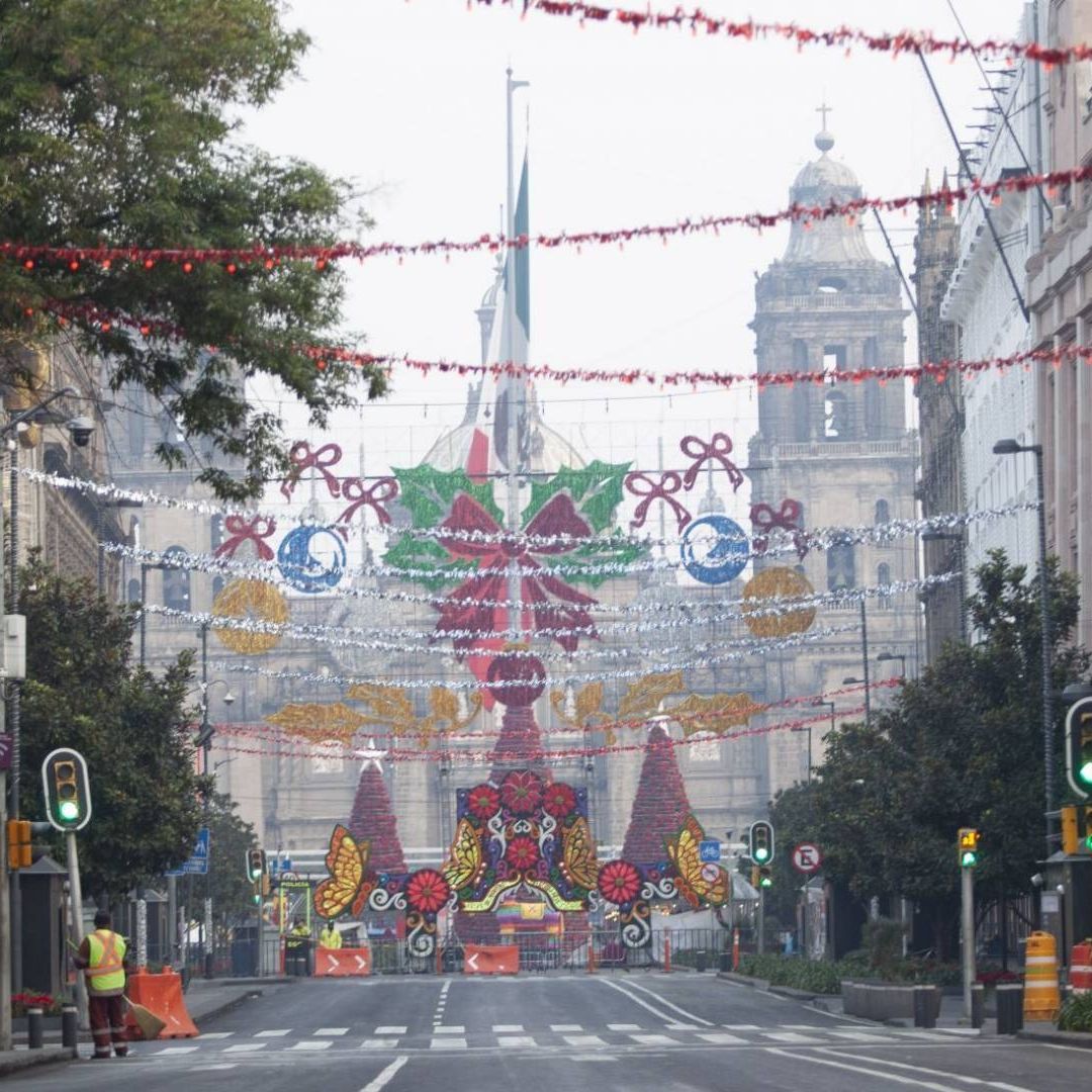 Así amaneció el Zócalo CDMX hoy, 25 de diciembre de 2025