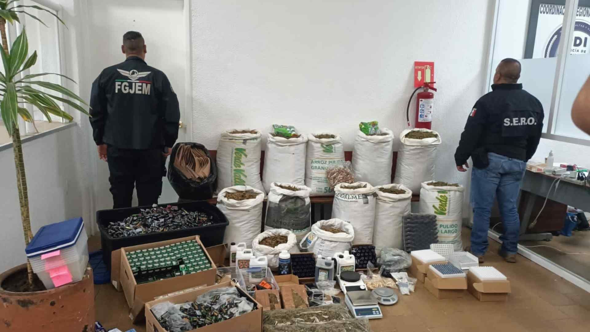 Desmantelan Fábrica de Marihuana en Huixquilucan