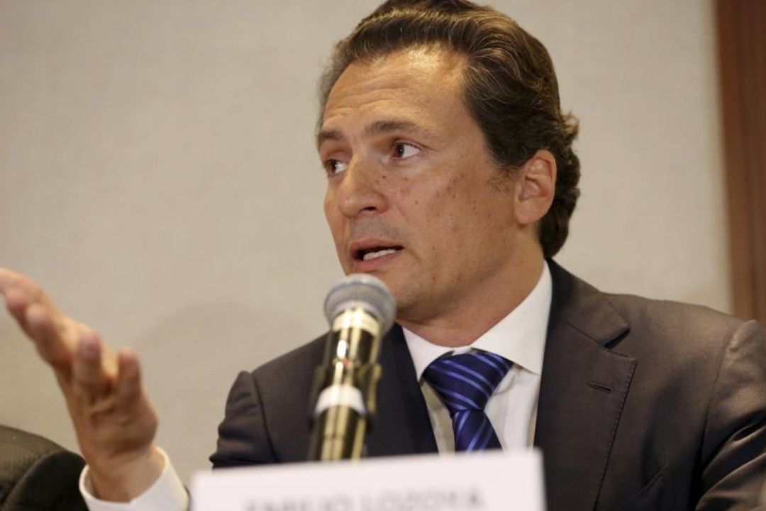 Emilio Lozoya, exdirector de Pemex, durante conferencia en CDMX en 2017
