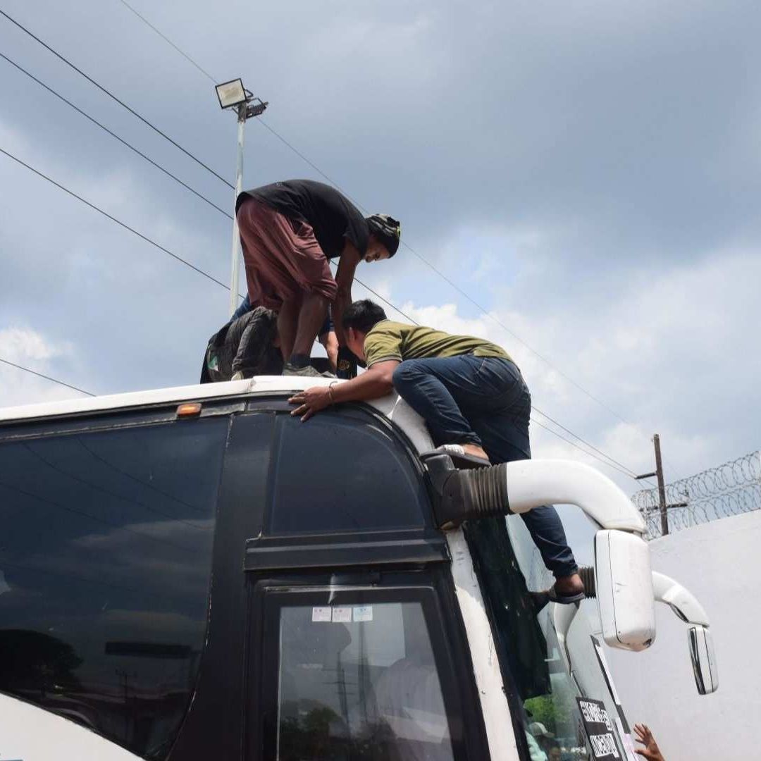 Protesta de migrantes en Tapachula, Chiapas