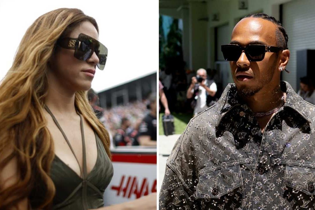 Captan juntos a Shakira y Lewis Hamilton