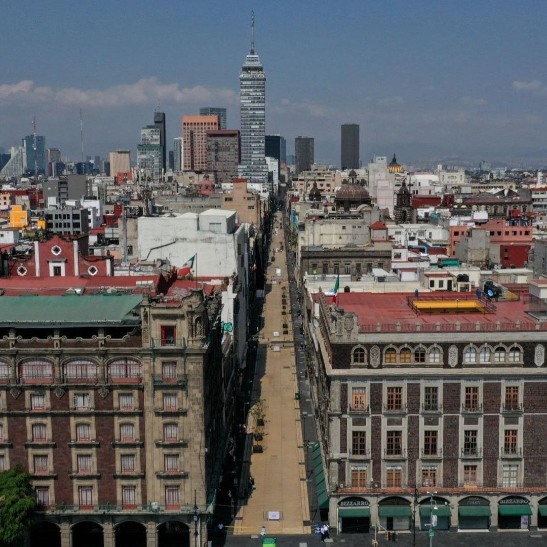 Vista aérea del Centro Histórico de la CDMX
