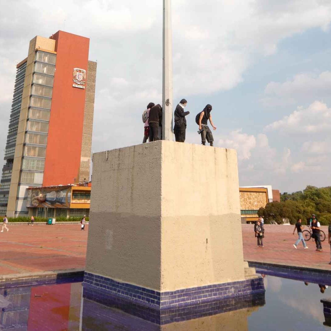Protesta de estudiantes de la UNAM en septiembre 2025. Foto: Cuartoscuro | Archivo