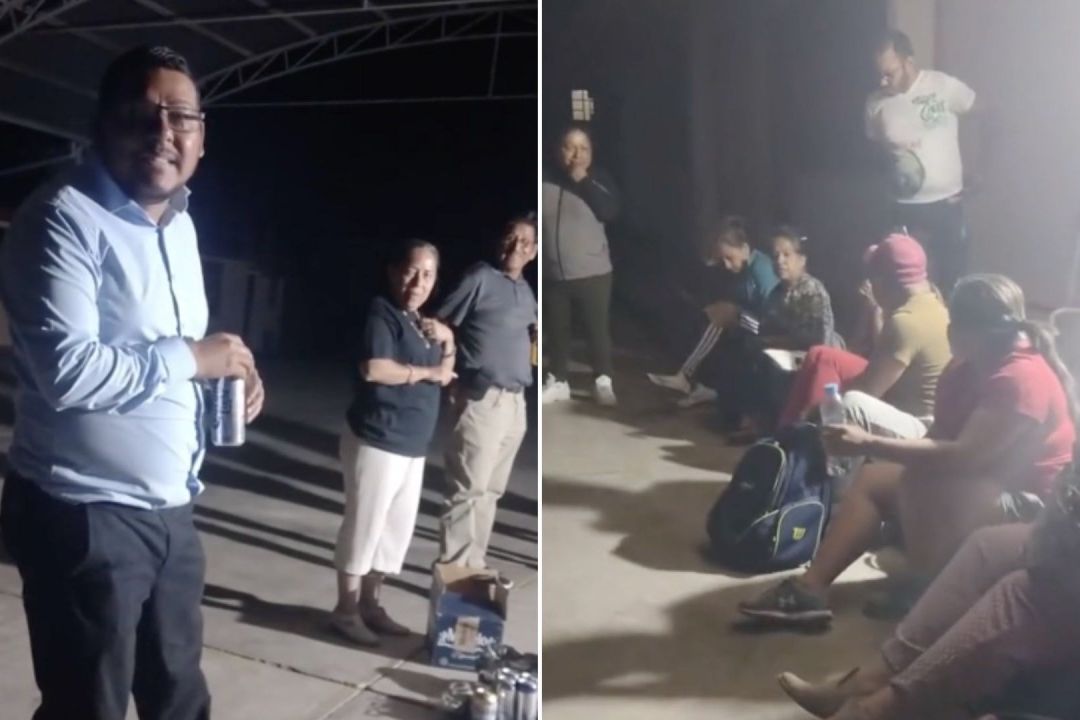 Video: Maestros bebiendo dentro de una primaria en Morelia, Michoacán