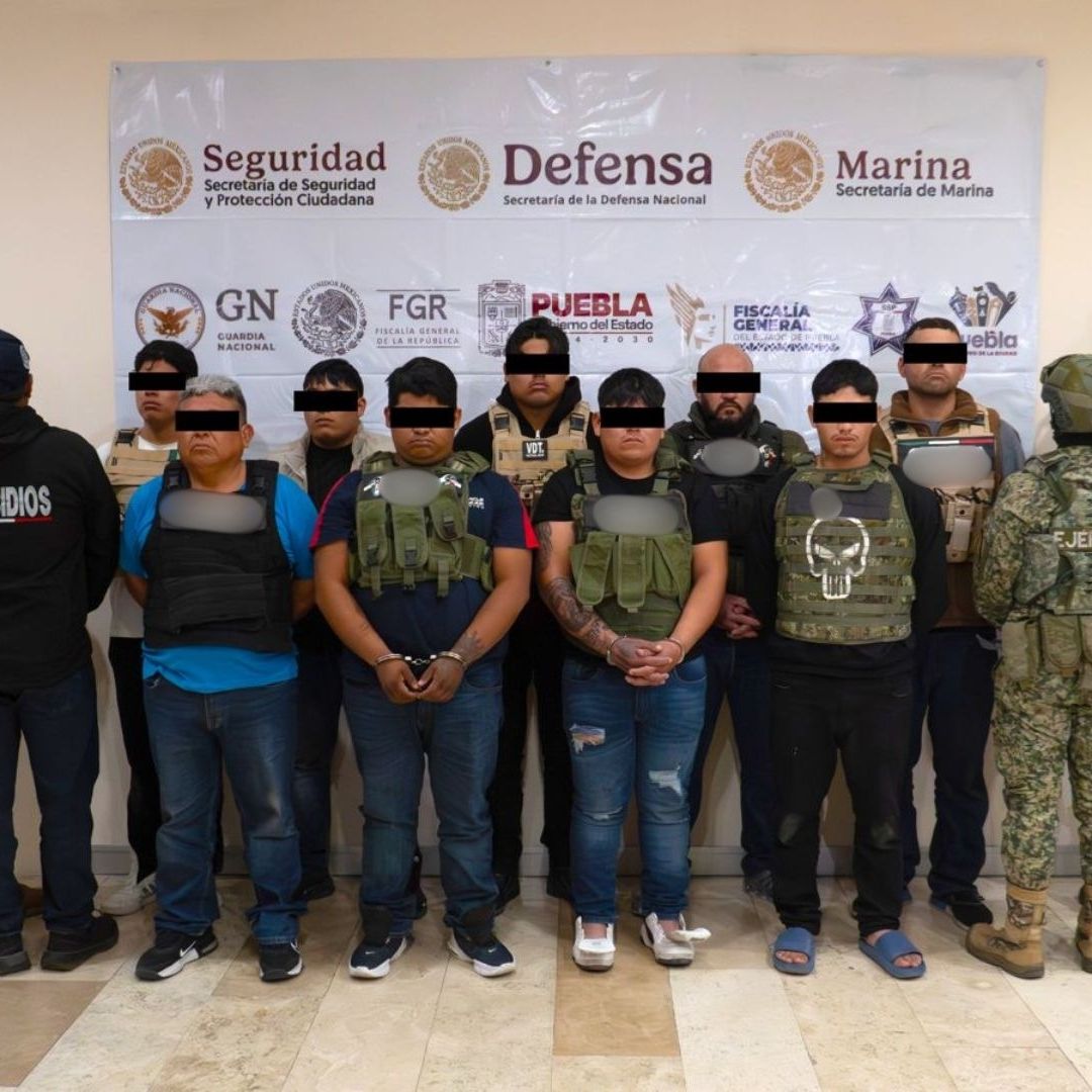 Detenidos Nueve Integrantes de Grupo Delictivo en Tecamachalco Puebla con Vehículos Armas Largas y Dosis de Droga