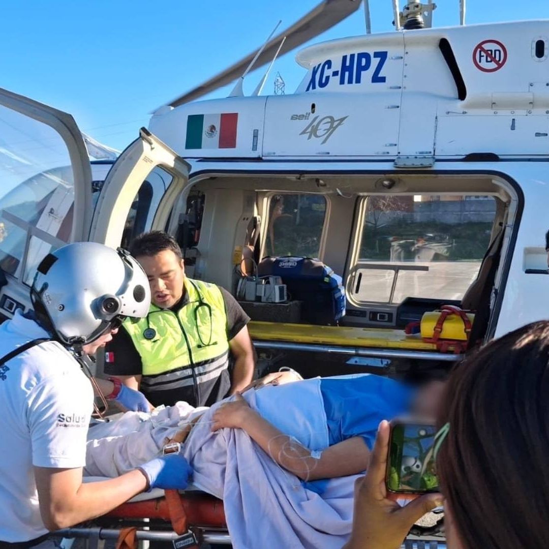 Traslado Aéreo Helicóptero de Mujer Embarazada de Huauchinango a Puebla por Complicaciones Obstétricas