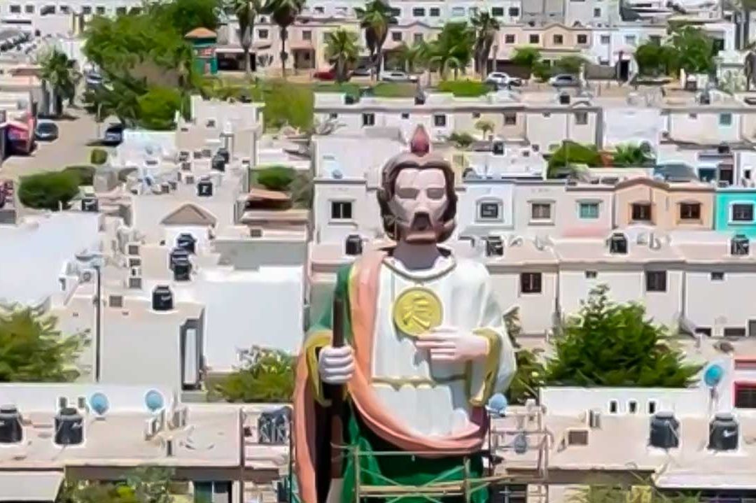 Video: Crean Escultura Monumental de San Judas Tadeo en Sinaloa